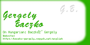 gergely baczko business card